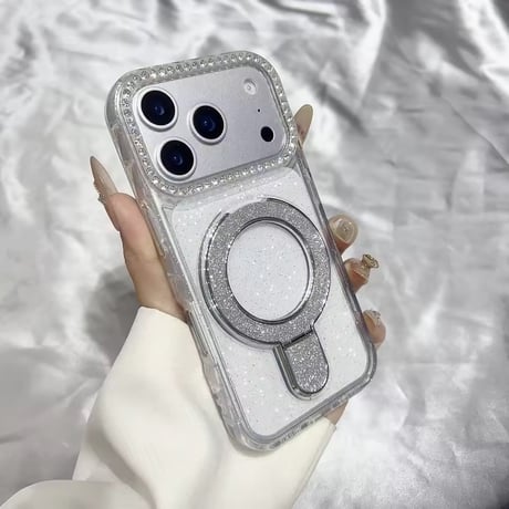 K23125 ジュエルリングスタンド グリッターiPhoneケース