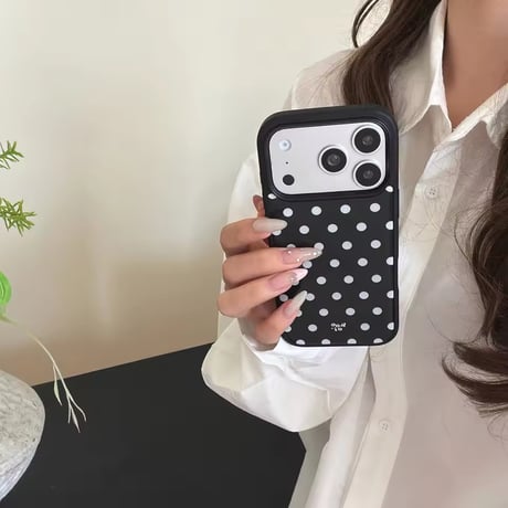 S75473 ちびドットモノトーンiPhoneケース