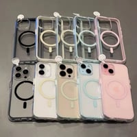【即納商品】L62386 カラーフレームクリア MagSafe対応 iPhoneケース