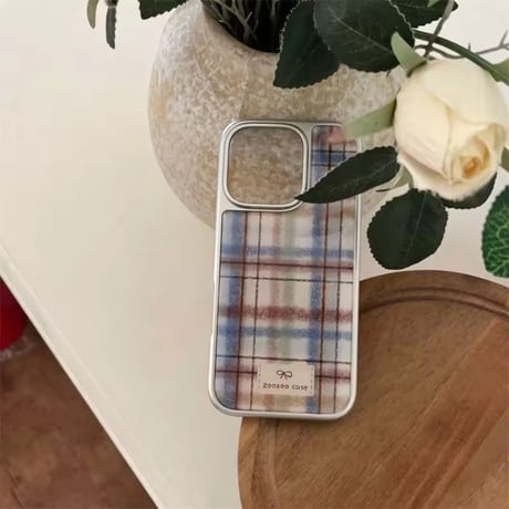 S75332 やさしげチェックiPhoneケース