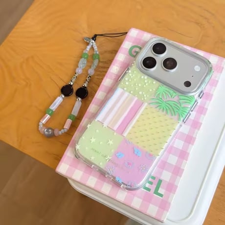 S75525 パステルパッチワークiPhoneケース