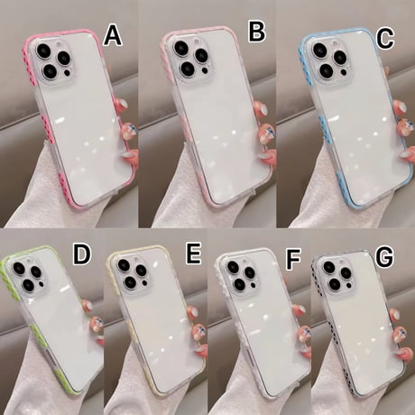L62369 チェッカーボーダー クリアカラー iPhoneケース