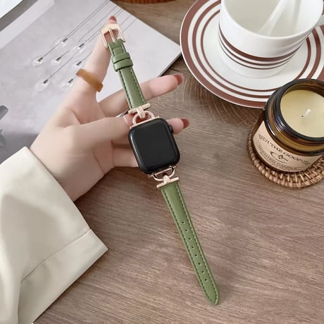 N00164 エレガントチェーンレザー Apple Watchベルト