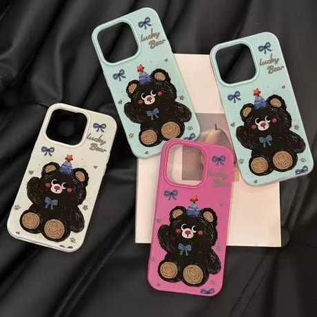 S74393 Lucky Bear Party iPhoneケース
