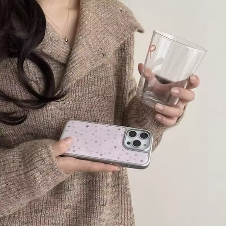 S74520 ほしぞらピンクのiPhoneケース