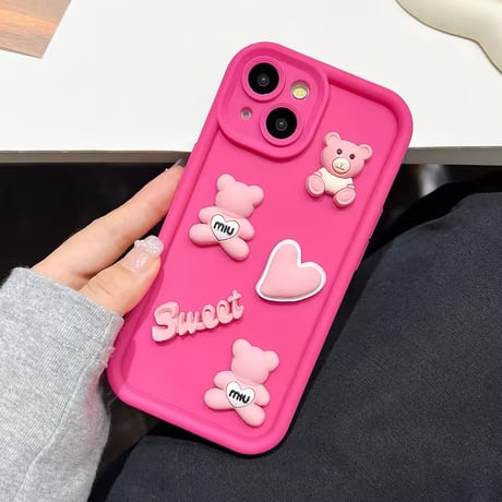 S74438 スイートベアデコ iPhoneケース
