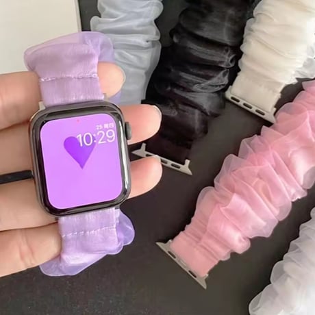 N00195 シフォンフリル Apple Watchバンド