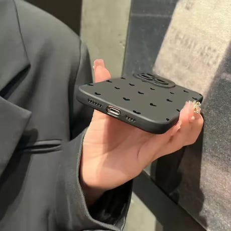 S74765 ちびハートドット iPhoneケース