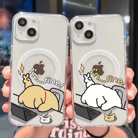 L62198 I’m…fineなクマちゃんMagSafeケース