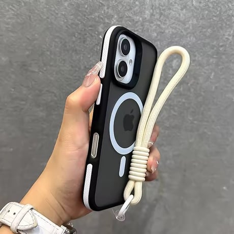 K22937 MagSafe対応 ストラップ付きクリアケース
