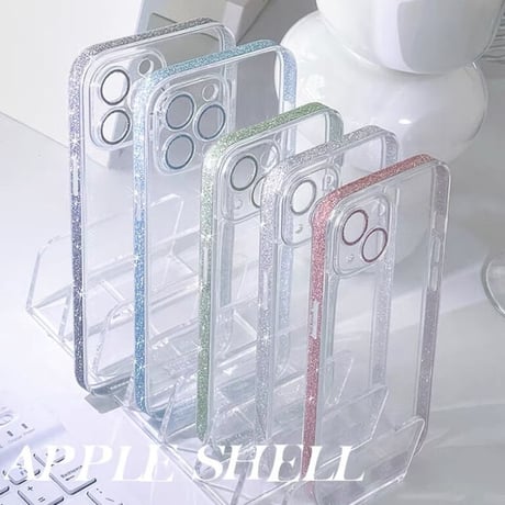 L61917 グリッターエッジ クリアiPhoneケース