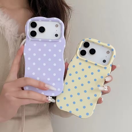 S75461 ゆるウェーブドットiPhoneケース
