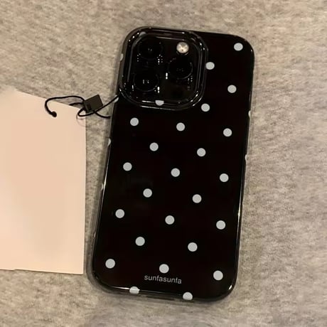 S75039 モノトーンドットクリアiPhoneケース