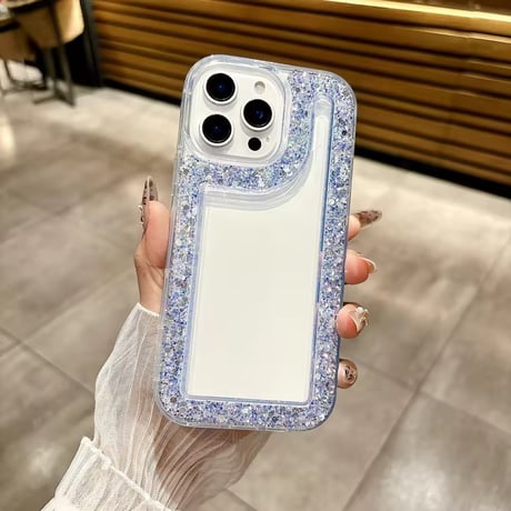 L62248 キラめきラメフレームiPhoneケース