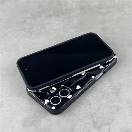 S74595 くねくねハートのモノトーンケース
