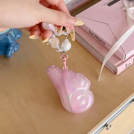 R00148 エンジェルウィング パールチャーム AirPodsケース