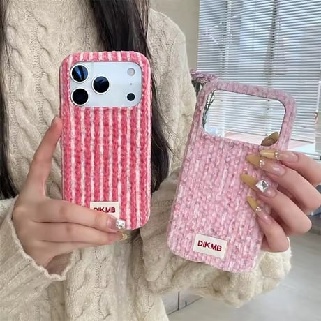 S75233 ツイードニット iPhoneケース