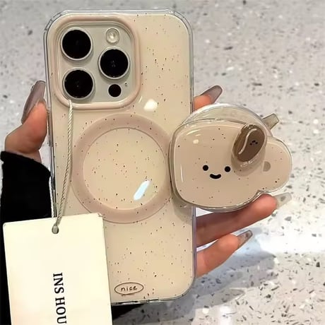K22879 にっこりカフェモチーフ iPhoneケース