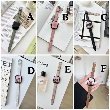 N00046 細身クロスステッチ風 Apple Watchベルト