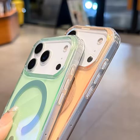 S75497 ホログラムカラーMagSafe対応iPhoneケース