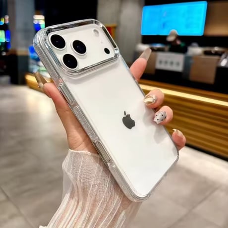 L62466 カラーフレーム クリアiPhoneケース