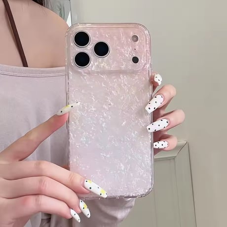 S75669 オーロラシェルピンク iPhoneケース