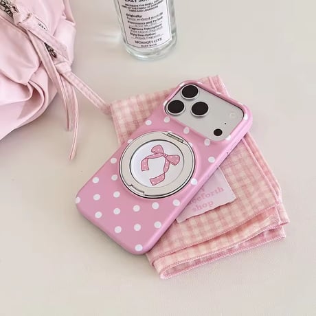 K23177 くるくるアニマル 回転リング付きiPhoneケース