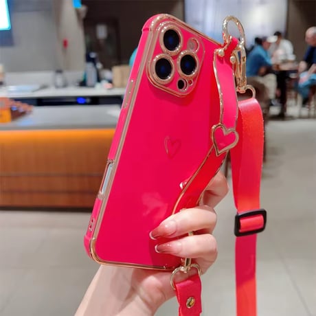 K22771 ハートショルダー付きiPhoneケース