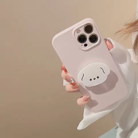 K22920 ゆるふわフェイス グリップ付きiPhoneケース