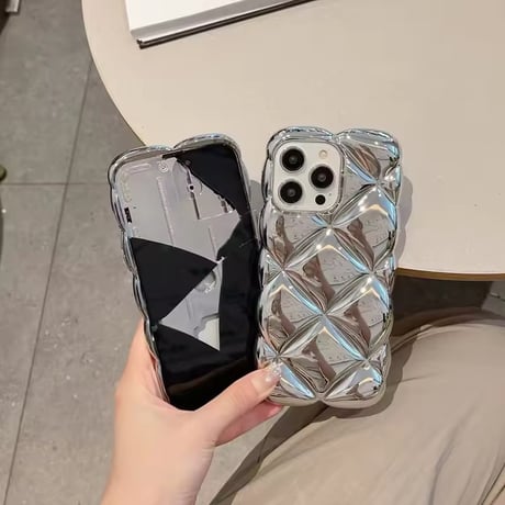 S74452 ミラーシャイン キルティングiPhoneケース