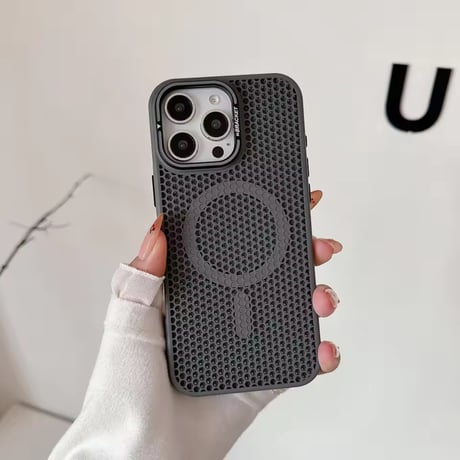 K22766 メッシュカメラスタンド付きiPhoneケース