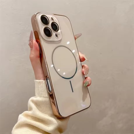 S74717 シャイニーフレーム MagSafe対応 iPhoneケース