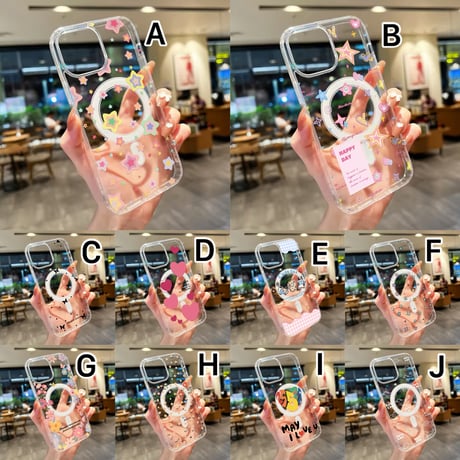 L62449 ポップデザインクリアiPhoneケース