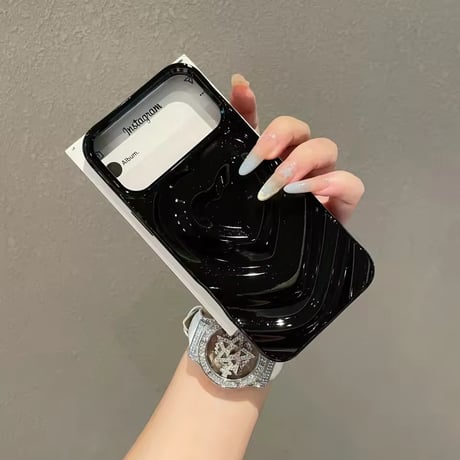S75038 ぷっくりハートのグロッシーiPhoneケース