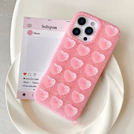 S75464 ハート吸盤付きiPhoneケース