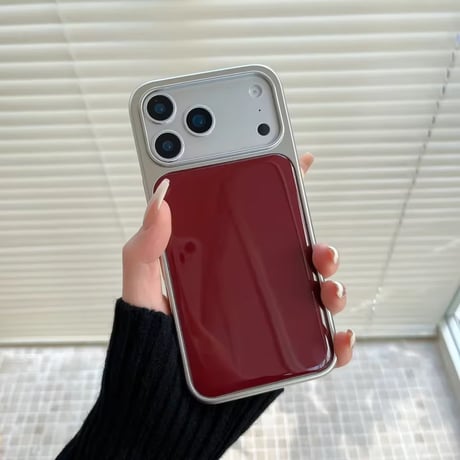 S75592 グロッシーカラーフレームiPhoneケース