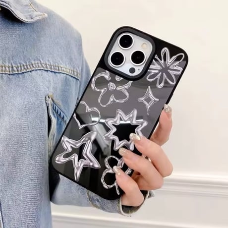 S74619 メタリックモチーフのMagSafe対応iPhoneケース