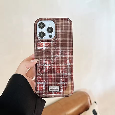 S75241 ウォームチェック ニュアンスiPhoneケース