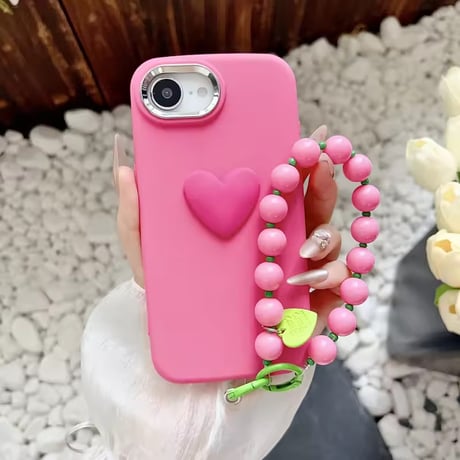 K22917 3Dハートカラフル iPhoneケース