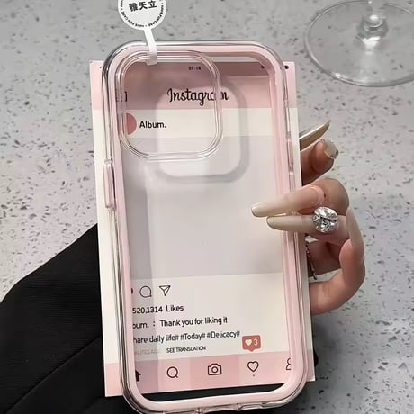 【即納商品】L62419 パステルフレームクリアiPhoneケース
