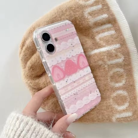 S75216 ストロベリーケーキ ガーリーiPhoneケース