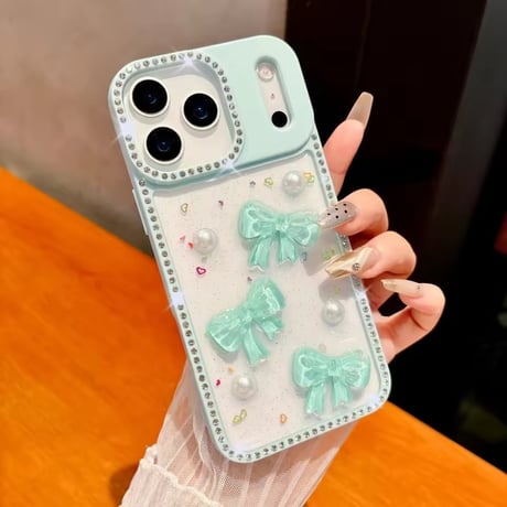 【即納商品】L62316 リボンパールきらめき iPhoneケース