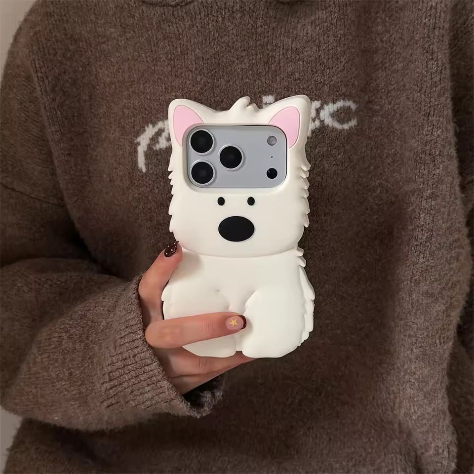 S75243 ちょこんとわんちゃん 立体iPhoneケース | nanomita