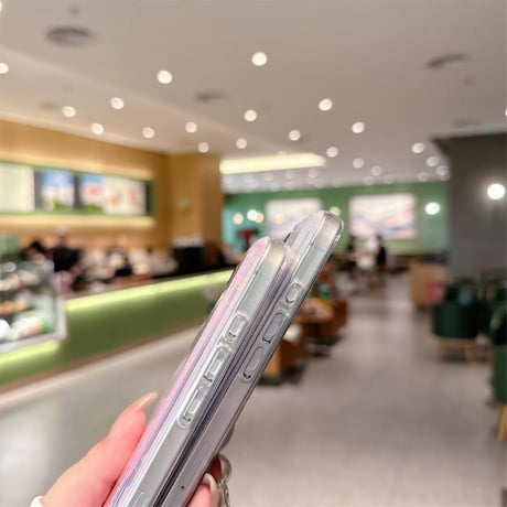 L62127 グラデーションラメのきらめきiPhoneケース