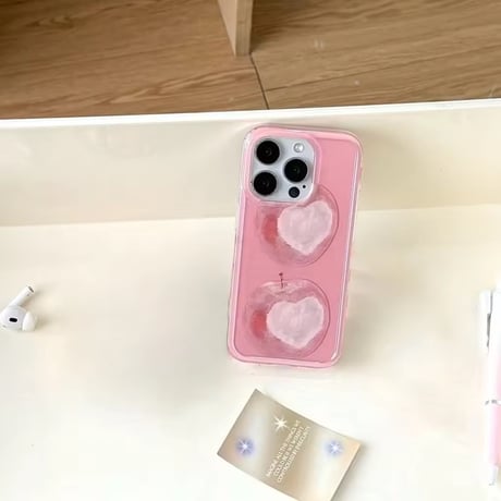 S74685 ももハートのiPhoneケース