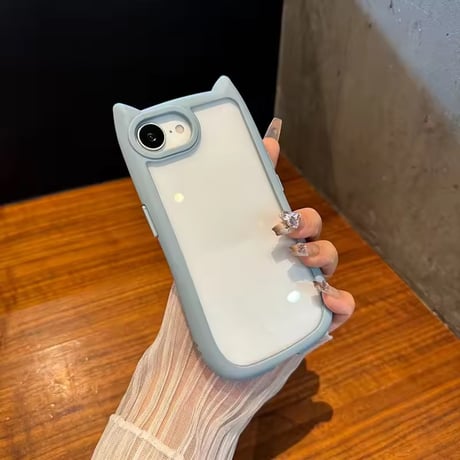 L62230 くすみカラーのマットフレームiPhoneケース