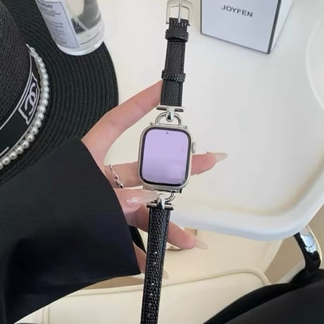 N00169 Hバックル付きレザーデザイン Apple Watchバンド