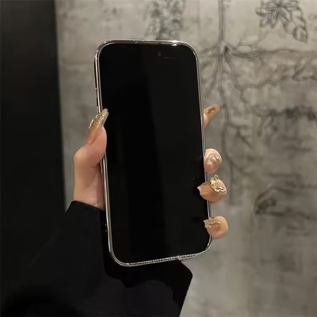 S74693 レオパード柄メタリックフレームiPhoneケース