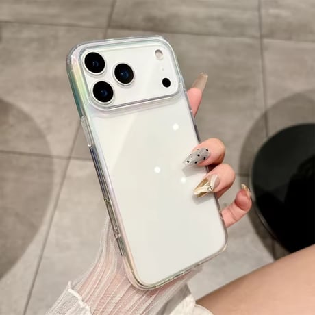 L62336 オーロラフチのクリア iPhoneケース