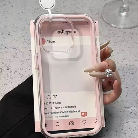L62419 パステルフレーム クリアiPhoneケース